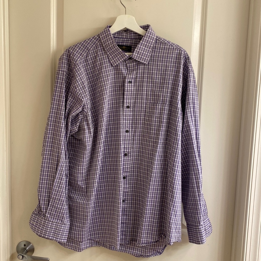 Men Club Room Régular Fit purple long sleeves shirts, like new